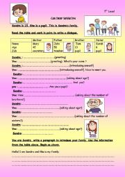 English Worksheet: Tell me about your family