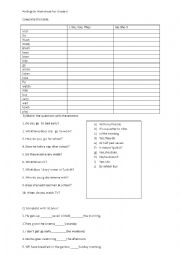 English Worksheet: DAily routines