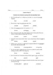 English Worksheet: Context Clues 2