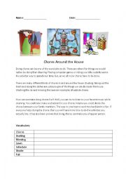 English Worksheet: Chores around the house