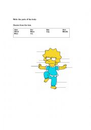 English Worksheet: Lisas parts of the body.