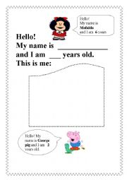  Introduce myself  ESL worksheet by annamarce