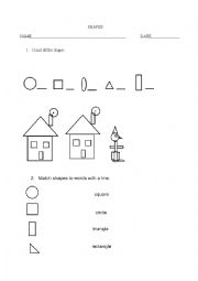 English Worksheet: shapes