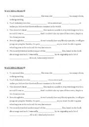 English Worksheet: Watching Films