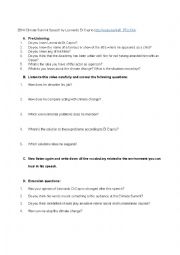 English Worksheet: Leonardo Di Caprios speech - Climate Summit 2014