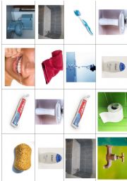 Bathroom items bingo