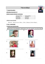 English Worksheet: trailer worsheet charlie and the chocolate factory