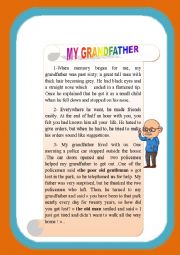 English Worksheet: My grand father