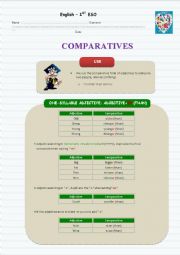 English Worksheet: Comparatives