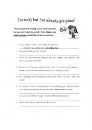 English Worksheet: Present Continuous for Future