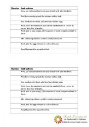 English Worksheet: Sequencing: imperatives and connectives