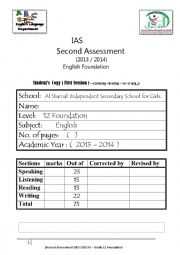 Gr.12 - Cludter B exam