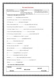 English Worksheet: the simple future tense