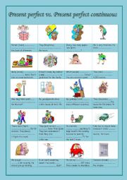 English Worksheet: Present perfect vs perfect continuous