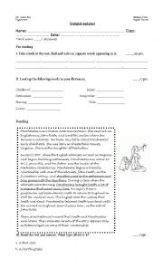 English Worksheet: Folk heroes and used to