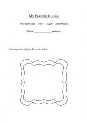 English Worksheet: My Favourite Cookie