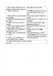 English Worksheet: jokes at school :)