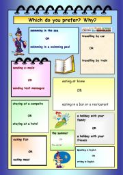 English Worksheet: Which do you prefer?