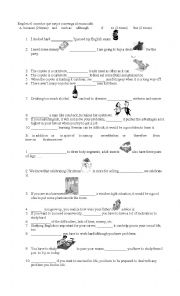 English Worksheet: Connectorspractice1