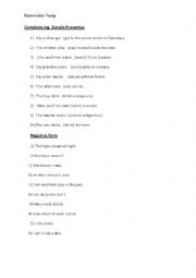 English Worksheet: Present simple