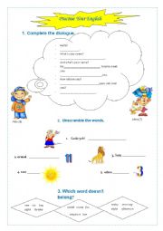 English Worksheet: Practise your English.