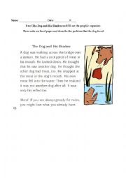 English Worksheet: Dog and His Shadow Activity