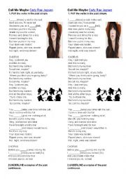 English Worksheet: PAST SIMPLE AND CONTINUOUS