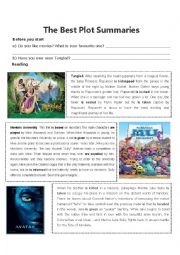 English Worksheet: Plot Summaries