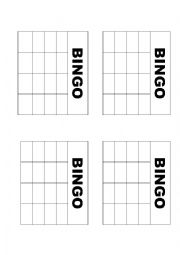 BINGO TEMPLATES - ESL worksheet by heckhenao