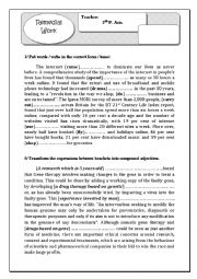 English Worksheet: remedial work fr third form