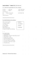 SONG WORKSHEET - I MISS YOU - PRESENT PERFECT CONTINUOUS