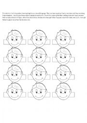 English Worksheet: FAMILY FINGER MUPPETS