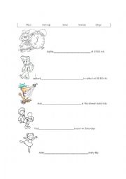 English Worksheet: Present simple