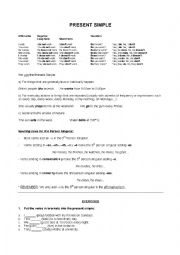 English Worksheet: Grammar - Present Simple