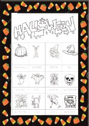 English Worksheet: halloween