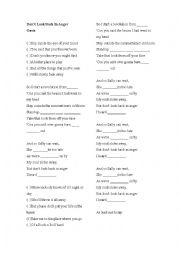 English Worksheet: Oasis - Dont Look Back in Anger