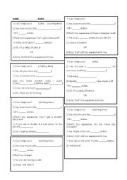 English Worksheet: Shopping Dialogue