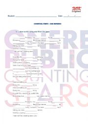 English Worksheet: Song worksheet: Counting stars - One Republic