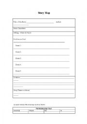 English Worksheet: story map- book report guidelines