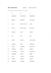 English Worksheet: Trinity Level 10 - Roles in the Family