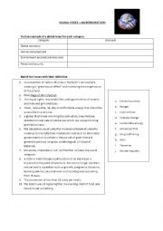 English Worksheet: Global issues - an introduction