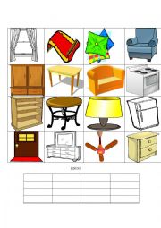 Furniture bingo