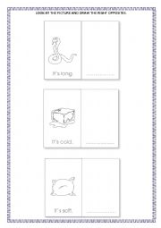 English Worksheet: Draw the right opposite