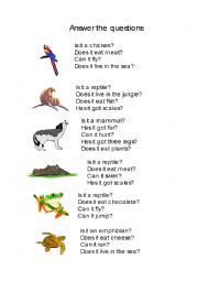English Worksheet: Answer the question
