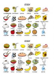food vocabulary + exercies (test) 
