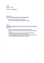 English Worksheet: Education