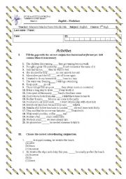 English Worksheet: Conjunctions