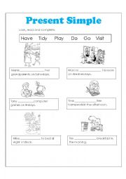 English Worksheet: PRESENT SIMPLE