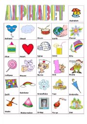 English Worksheet: Alphabet