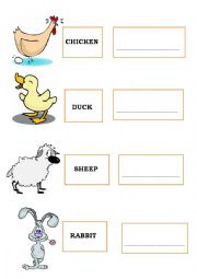 English Worksheet: farm animals